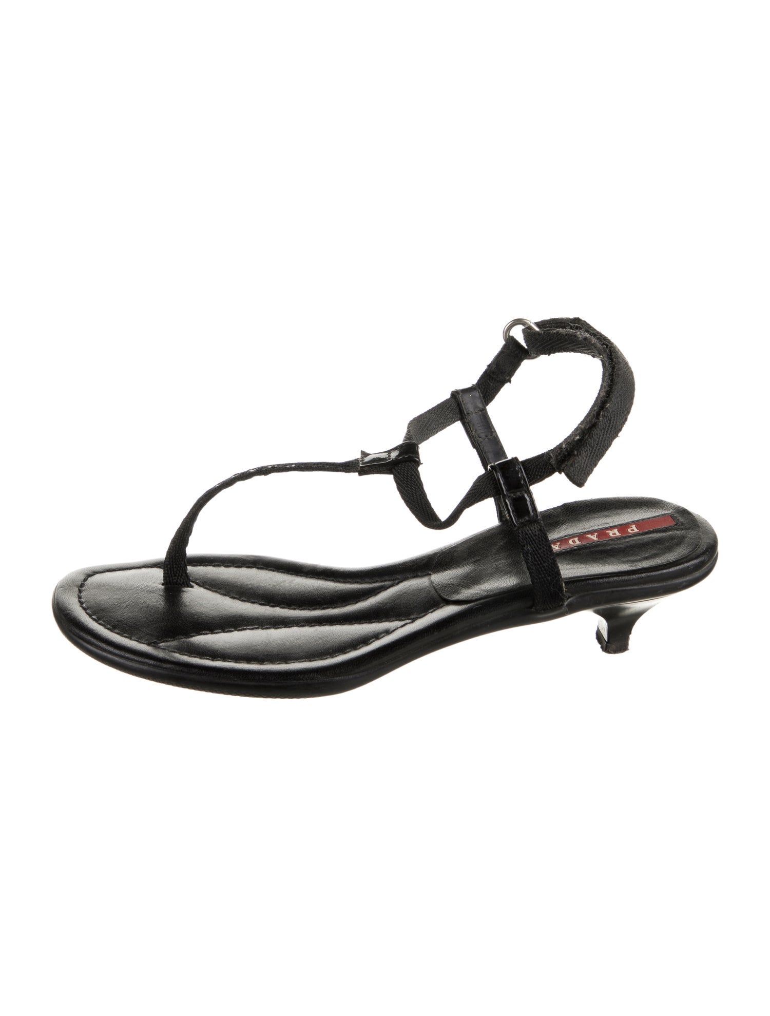 Prada Sport Leather Slingback Sandals
