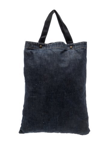 Pre-owned Prada Denim Tote In Blue