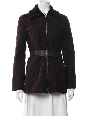 Pre-owned Prada Vintage 2000's Fur Jacket In Brown