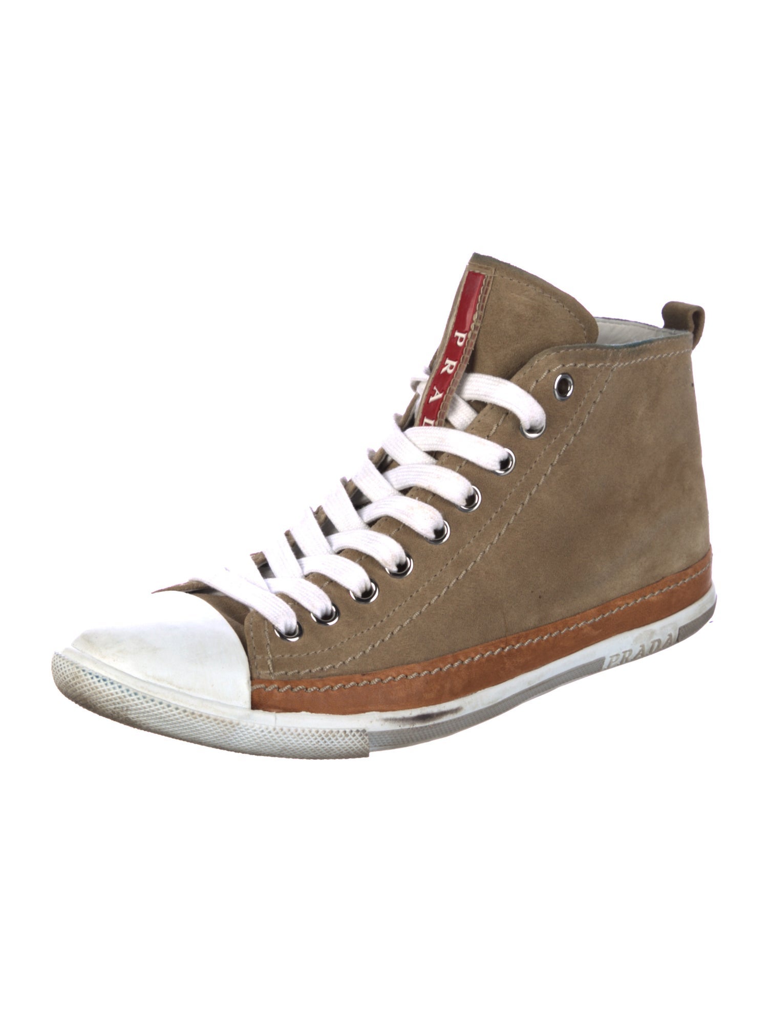 Prada Sport Suede Wedge Sneakers
