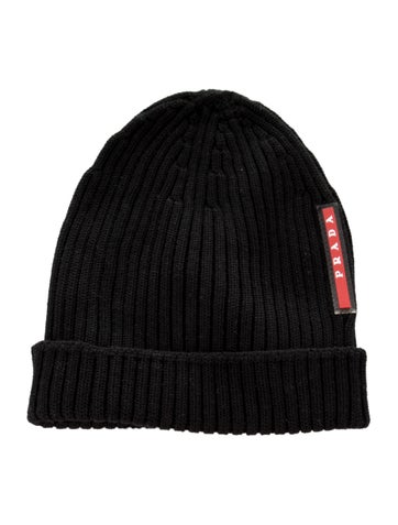Pre-owned Prada Solid Beanie In Black