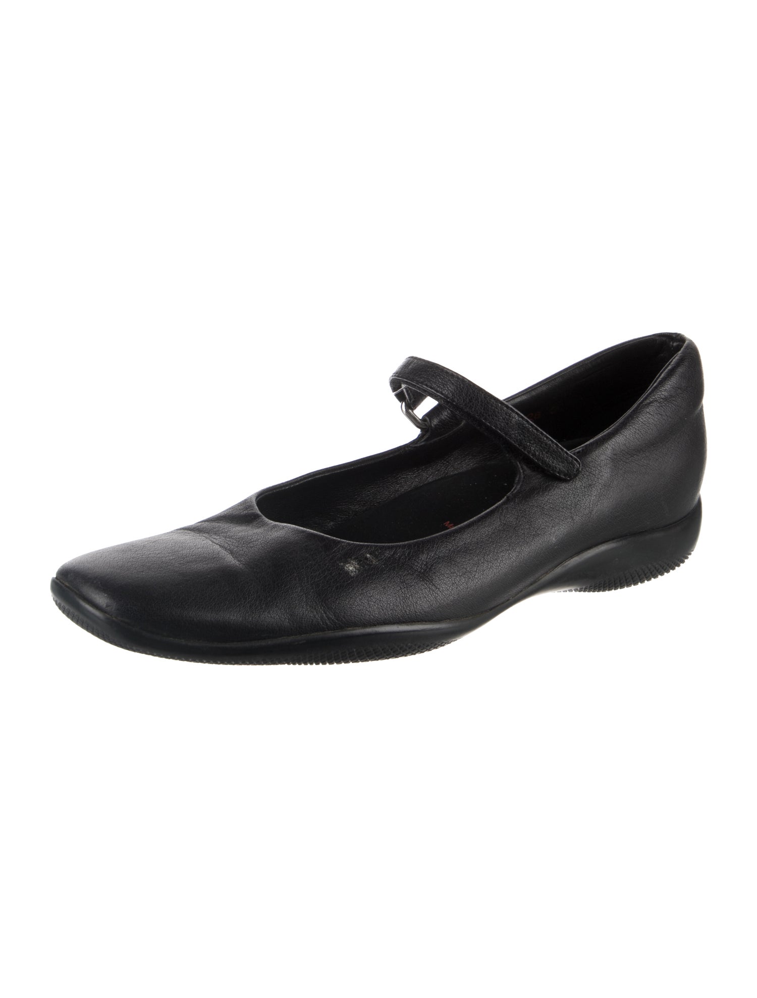 Prada Sport 1328 Leather Mary Jane Flats