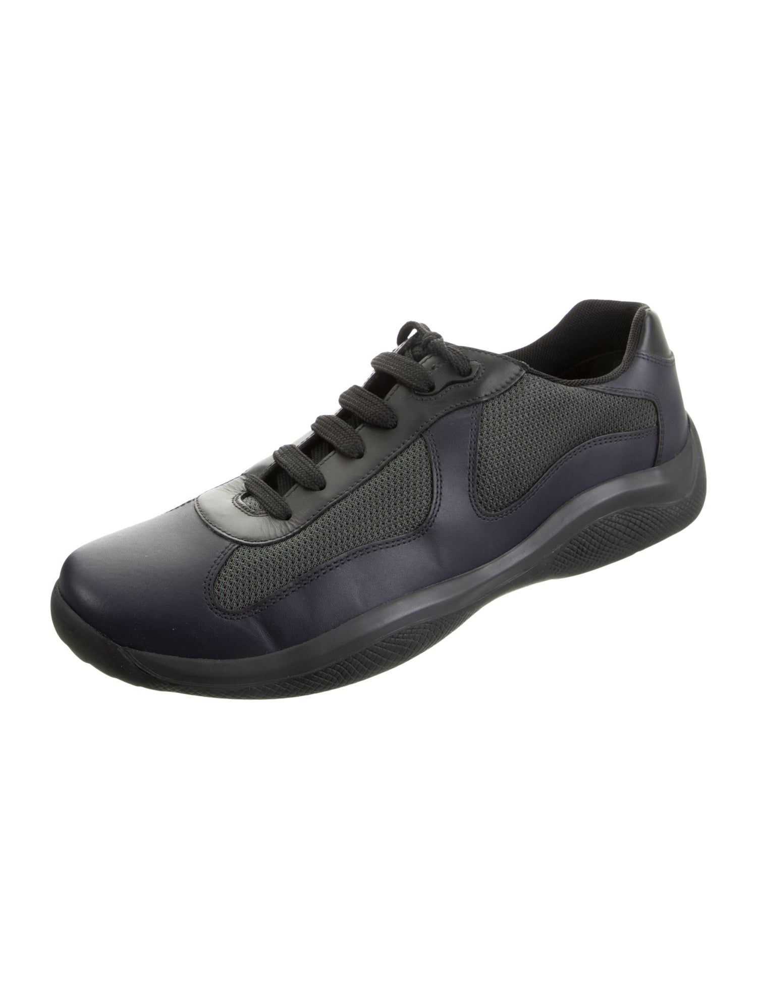 Prada Sport Crocodile-Trim America's Cup Sneakers - Brown Sneakers