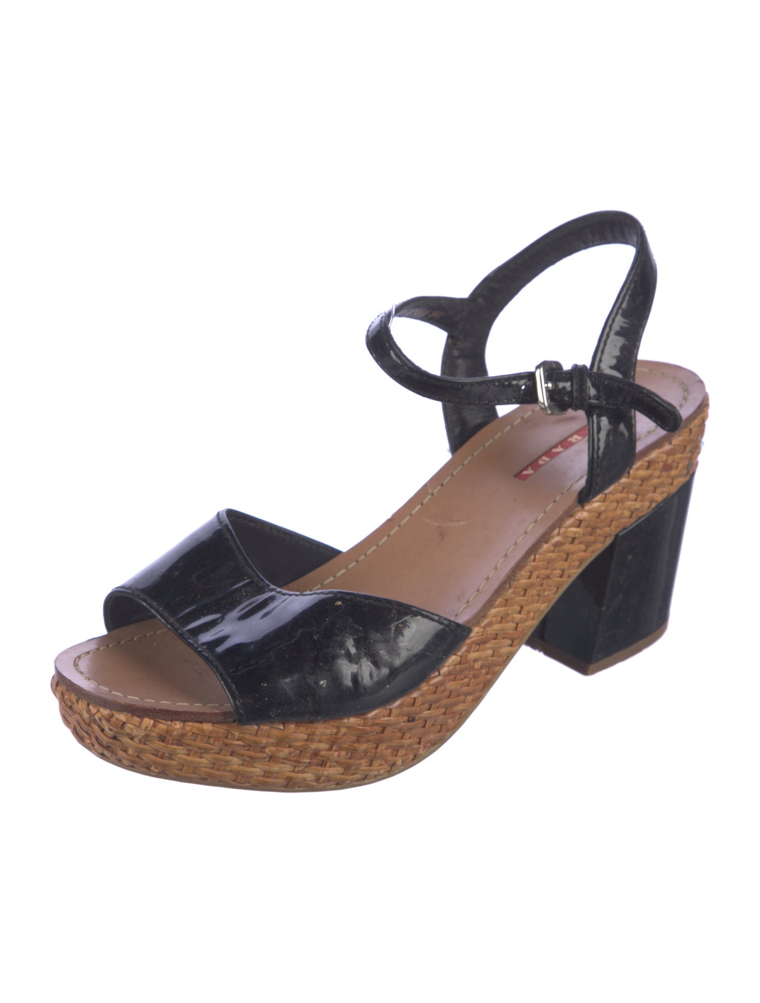 Prada Sport Patent Leather Sandals