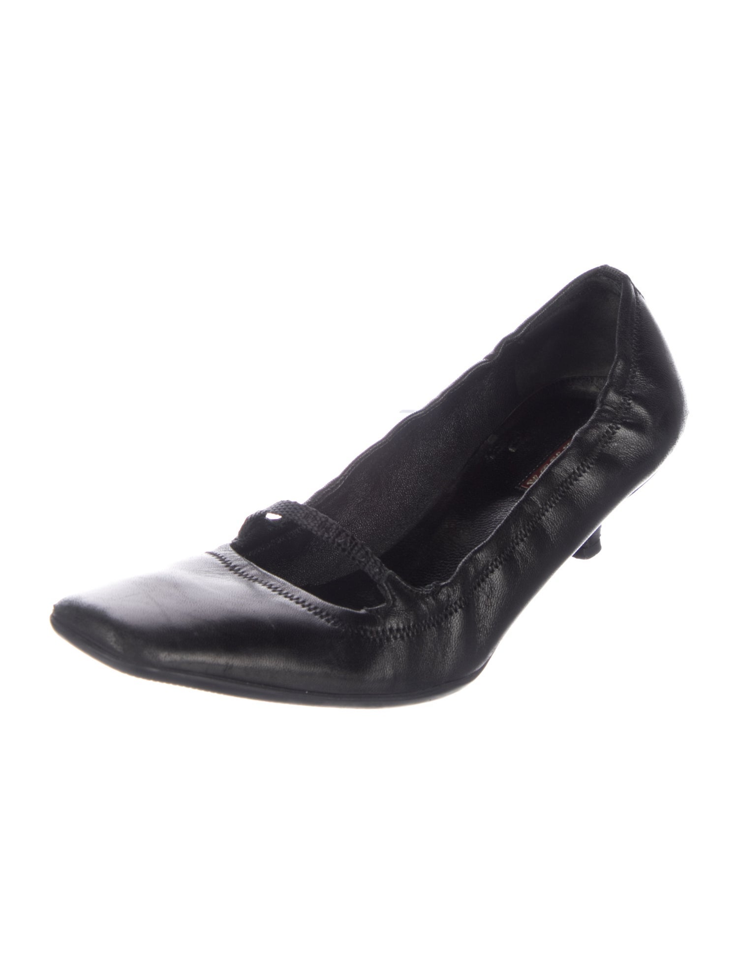 Prada Sport Leather Pumps - Blue Pumps, Shoes - WPR150682 | The