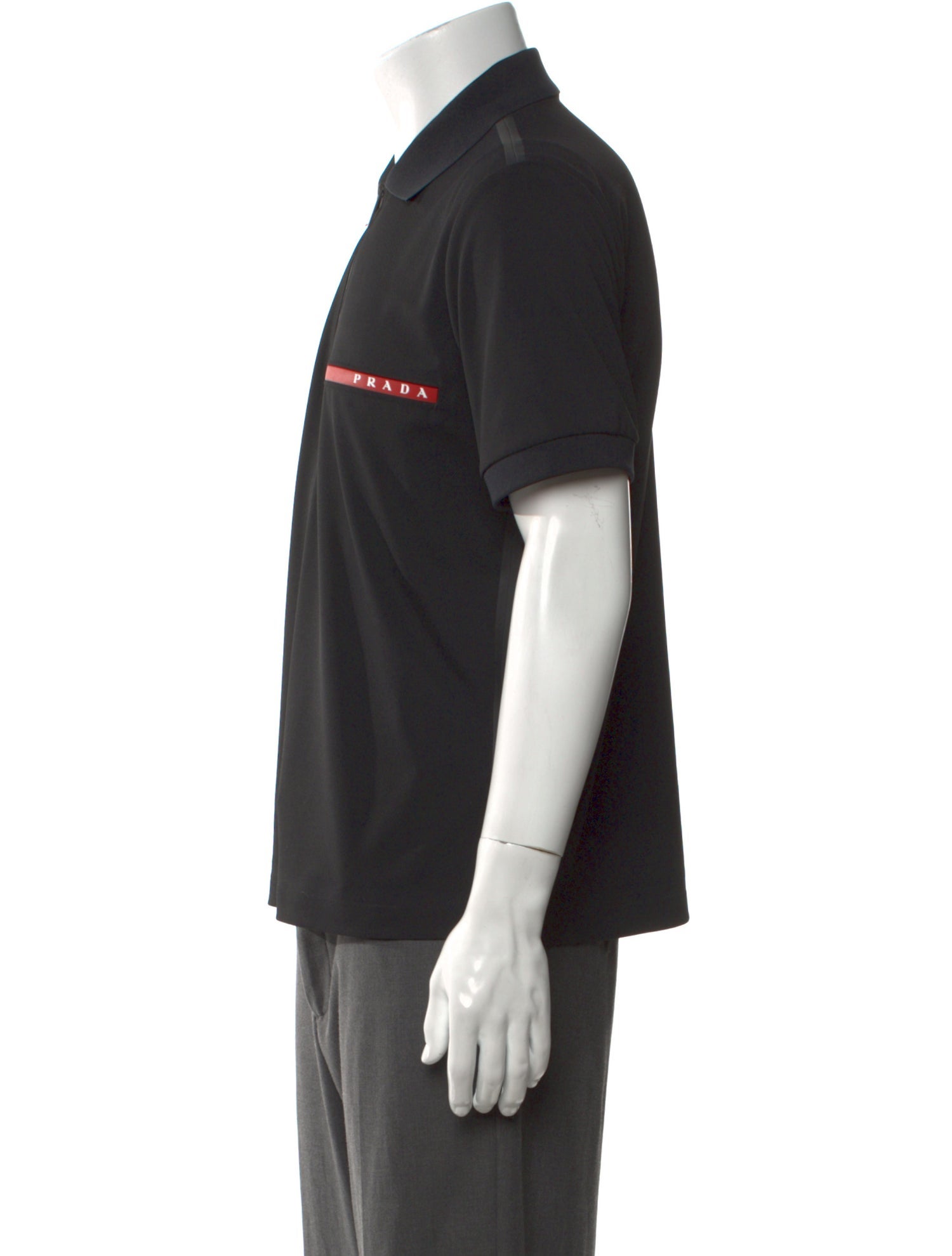 Prada 2022 Linea Rossa Polo Shirt - Black Polos, Clothing