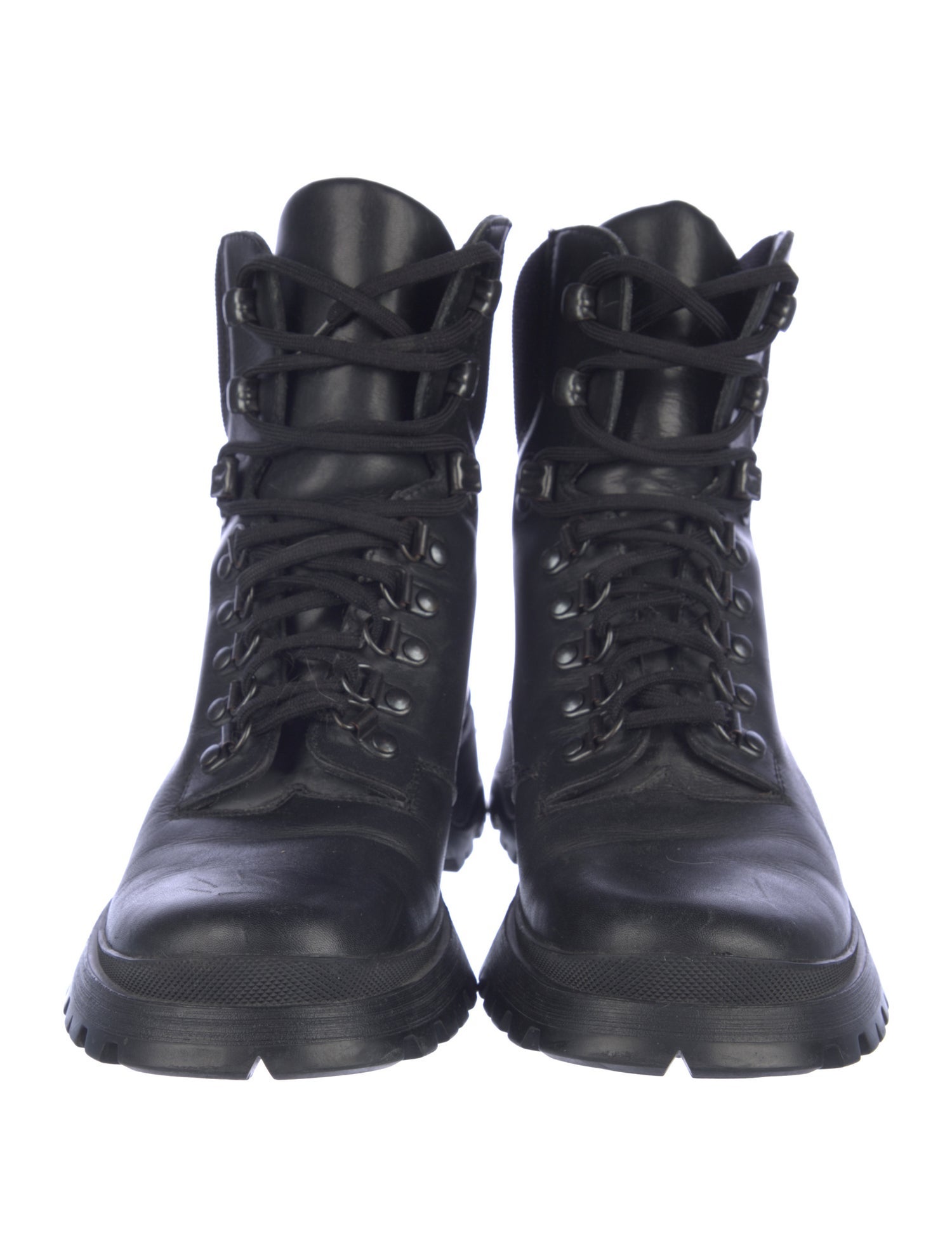 Prada Sport Leather Hiking Boots - Gem