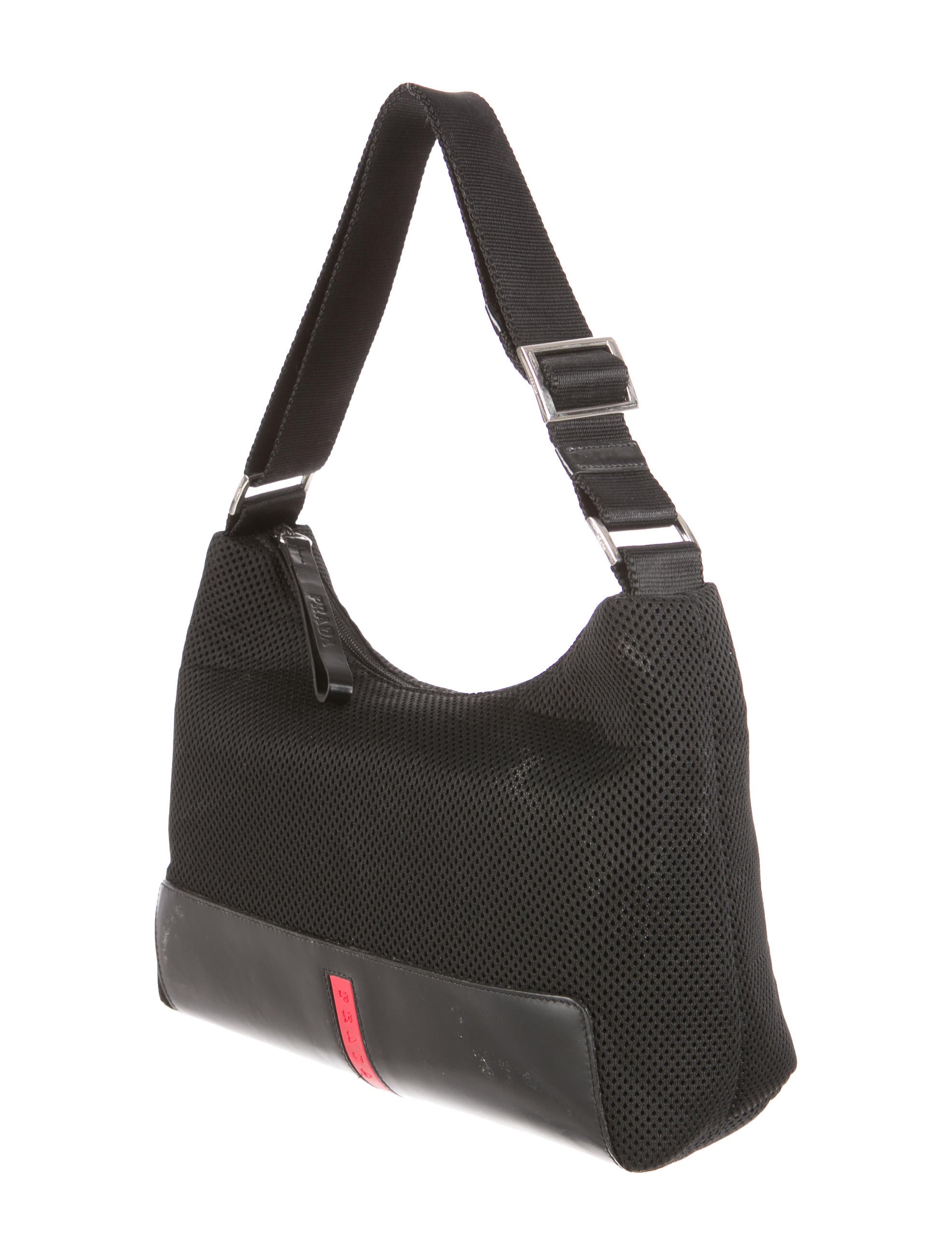 Prada Sport Neoprene Mesh Shoulder Bag - Black Shoulder Bags