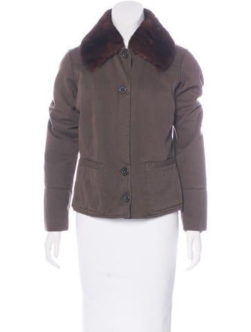 Prada Sport Mink-Trimmed Utility Jacket