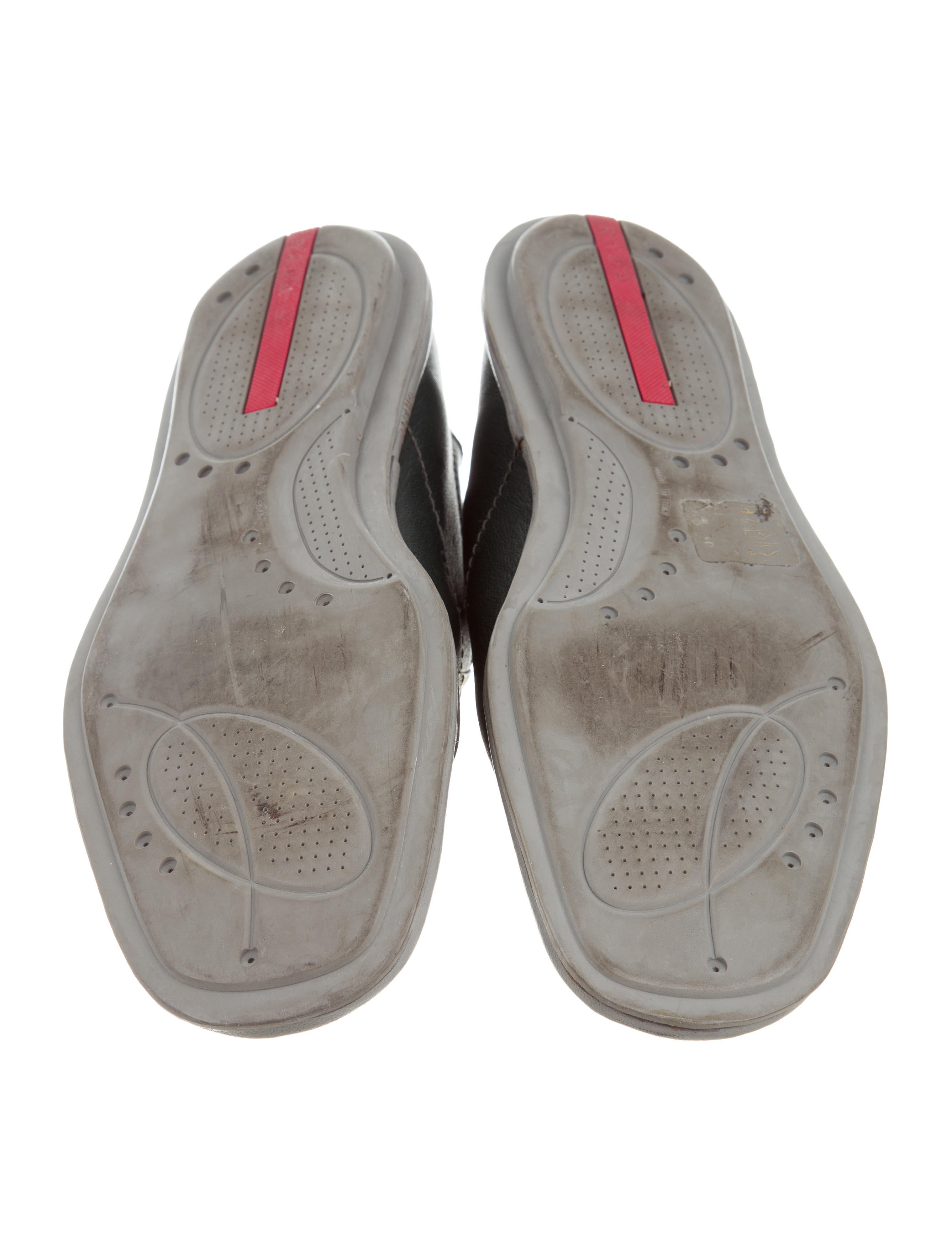 Prada Sport Leather Bowling Shoes Shoes WPR43316 The RealReal