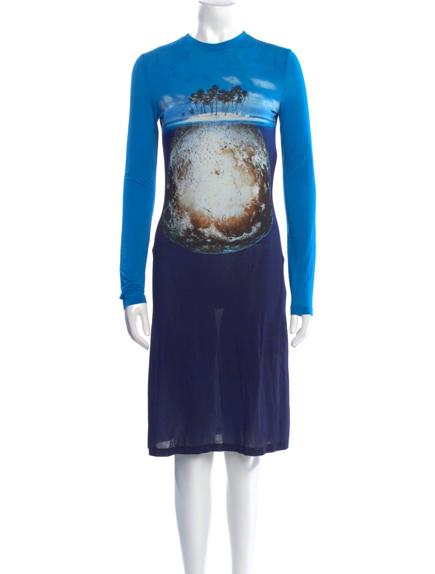 Paco Rabanne x Kimura Tsunehisa Graphic Print Knee-Length Dress