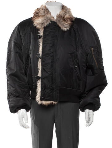 Pre-owned Protocol Index '' Reversable Bomber Jacket In Black