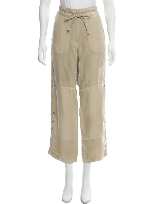 Prada Sport Mid-Rise Wide-Leg Pants w/ Tags White