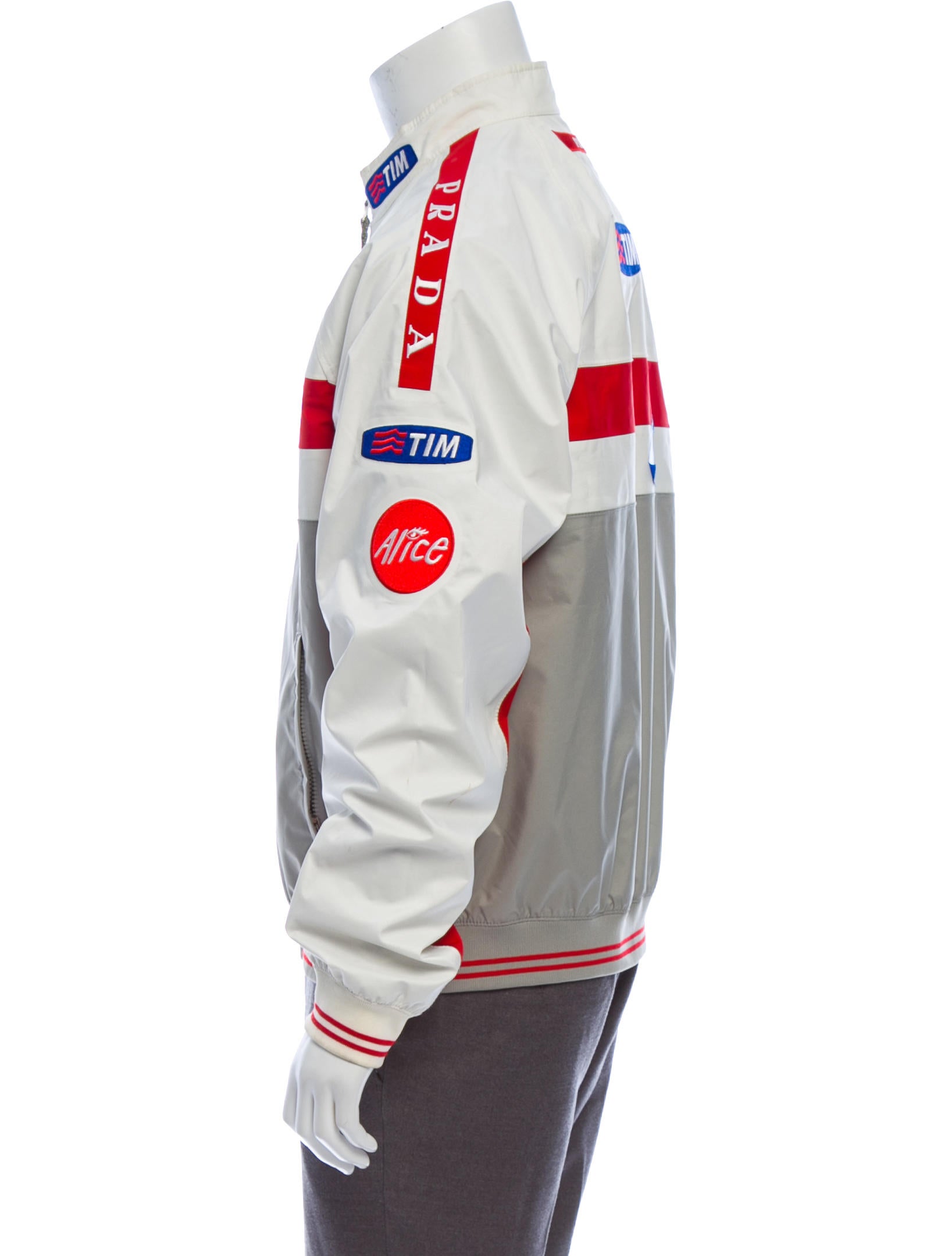 Prada Sport Luna Rossa Patch Jacket - Grey Outerwear, Clothing