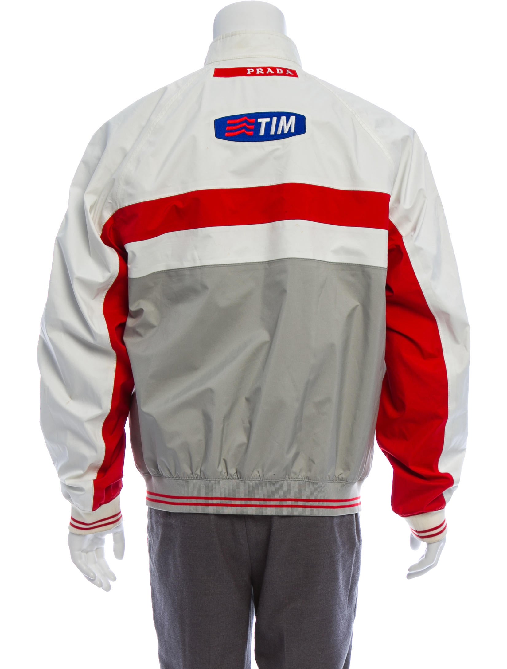 Prada Sport Luna Rossa Patch Jacket - Grey Outerwear, Clothing