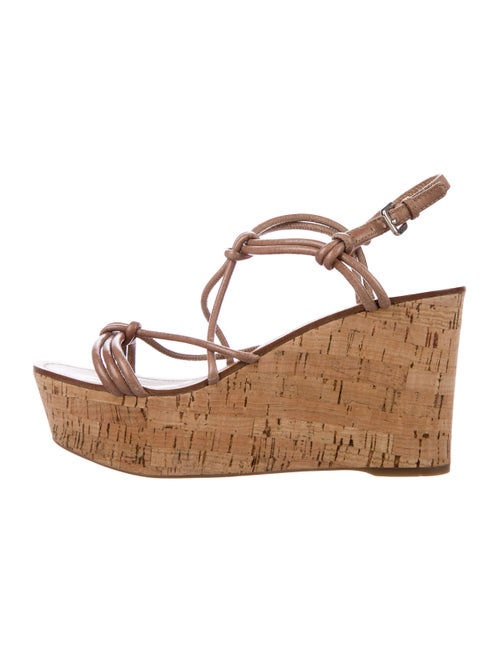 Prada Sport Leather Slingback Sandals