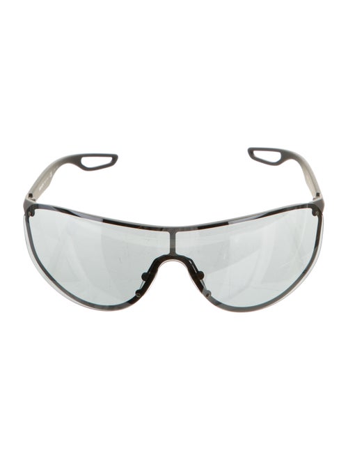 Prada Sport Rimless Shield Sunglasses Black
