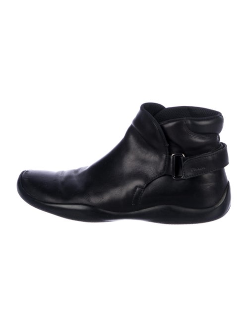 Prada Sport Leather Ankle Boots black