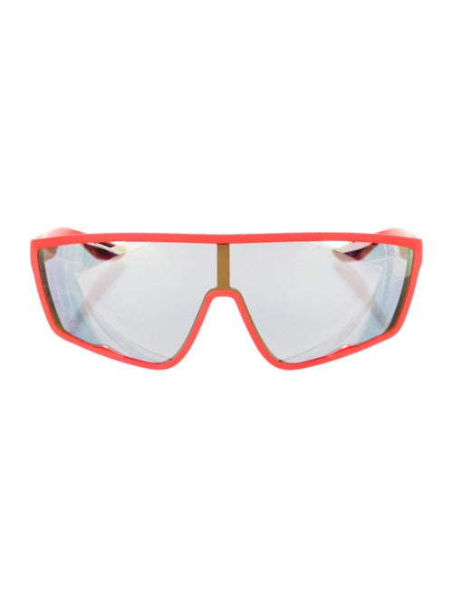 Prada Sport Shield Mirrored Sunglasses Orange