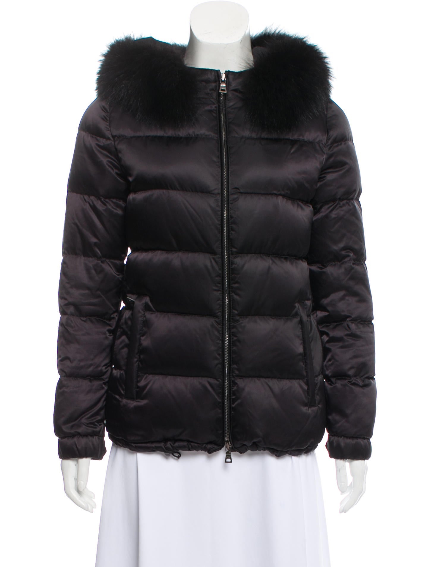 prada down jacket with fur