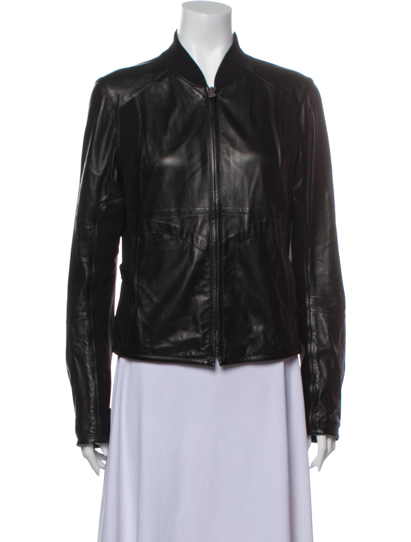 Prada Sport Leather Biker Jacket Clothing WPR79912 The RealReal