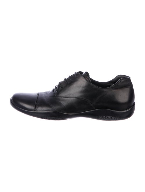 Prada Sport Leather Oxfords Black