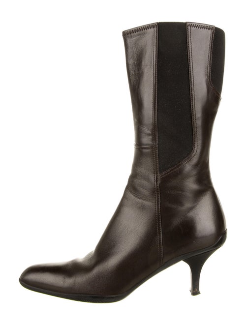 Prada Sport Leather Boots Brown