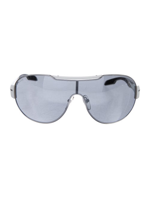 Prada Sport Shield Tinted Sunglasses silver