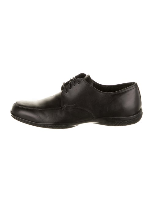 Prada Sport Leather Derby Shoes Black