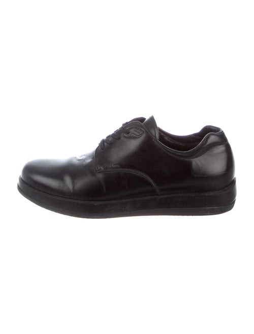 Prada Sport Leather Derby Shoes Black