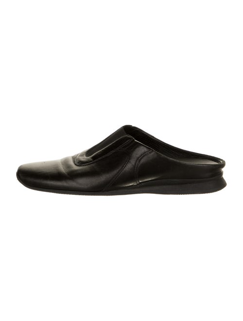 Prada Sport Leather Mules Black
