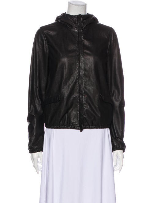 Prada Sport Leather Jacket Black
