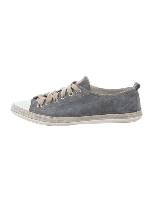 Prada Sport Suede Espadrille Sneakers Blue