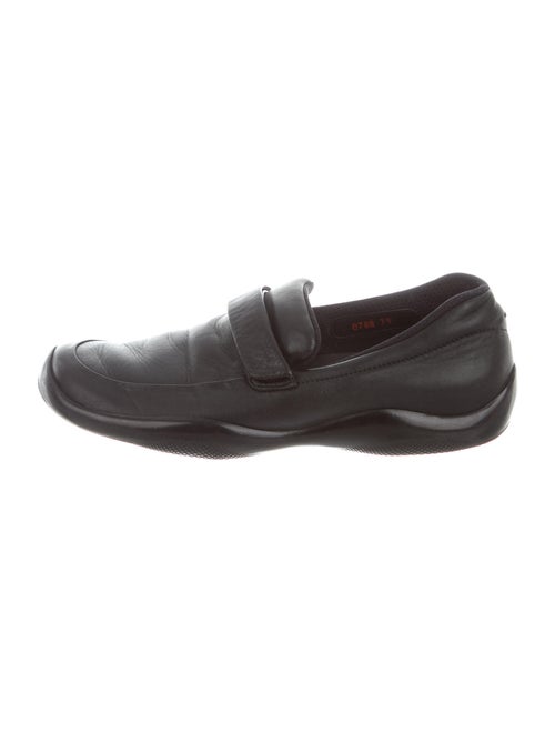 Prada Sport Leather Loafers Black