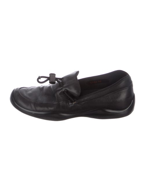 Prada Sport Leather Loafers Black