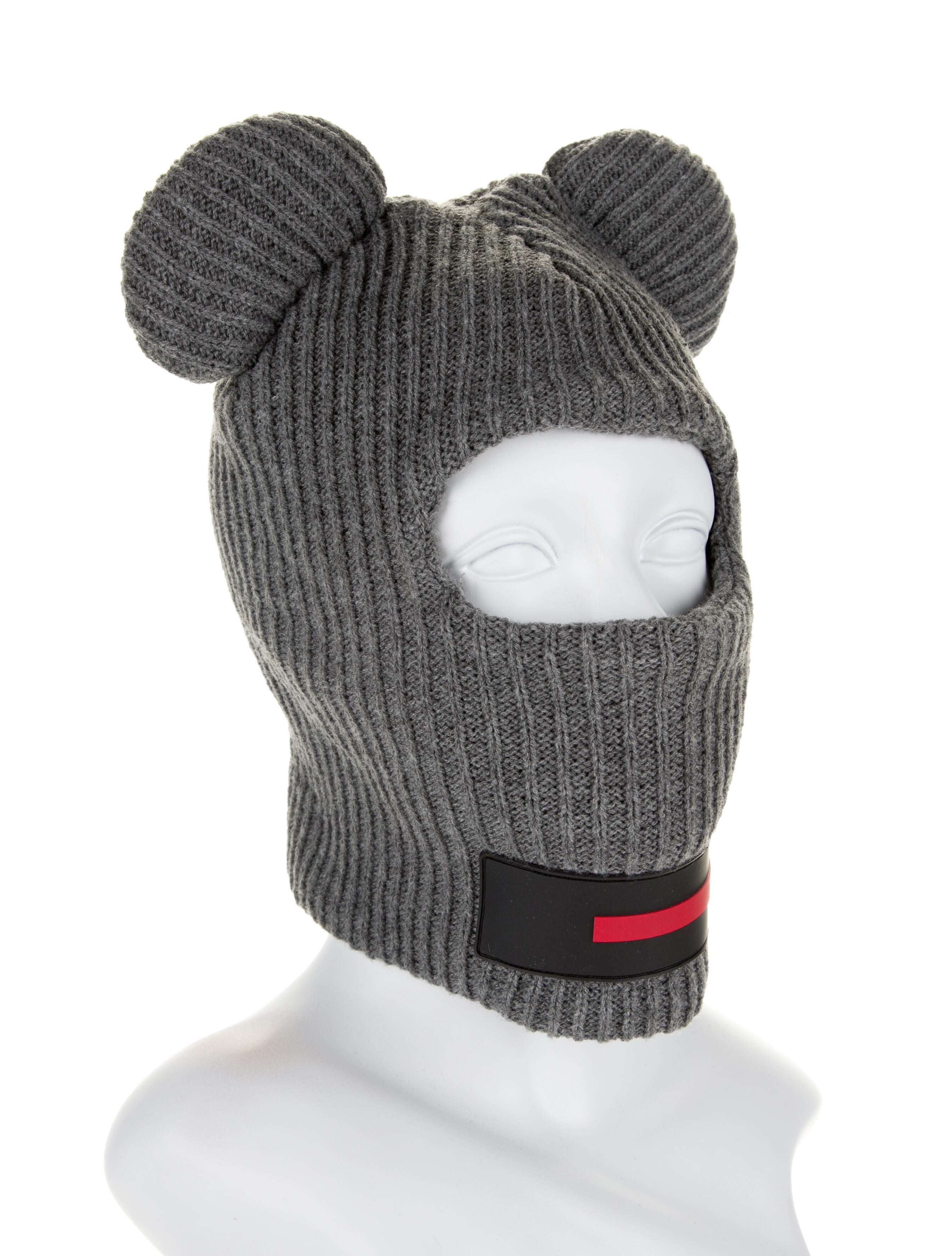Prada Sport Woven Ski Mask Beanie - Grey Hats, Accessories