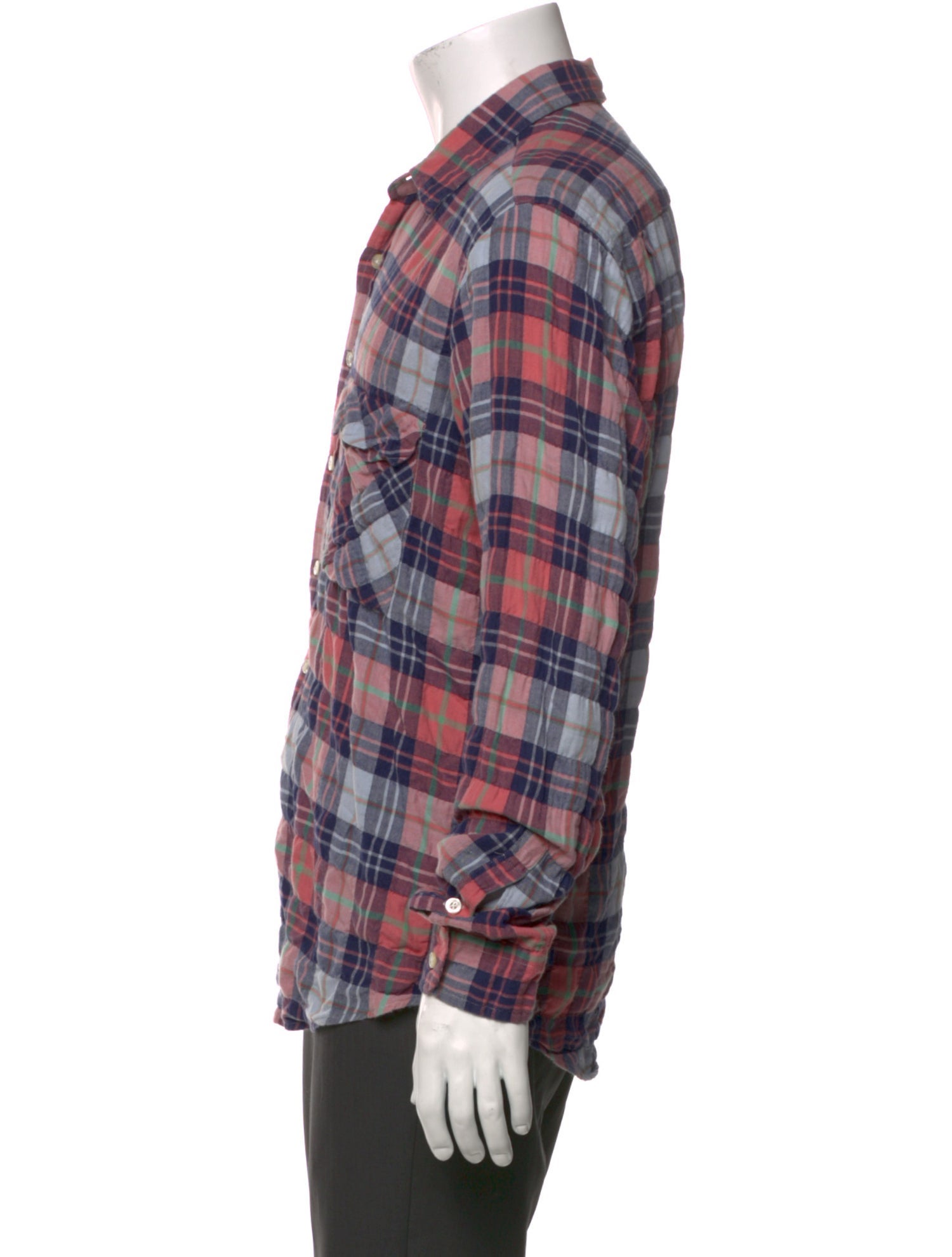 PRESIDENT'S Plaid Print Long Sleeve Shirt