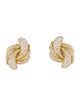 Kurt Wayne Vintage 18K 7.52ctw Diamond Swirl Clip-On Earrings