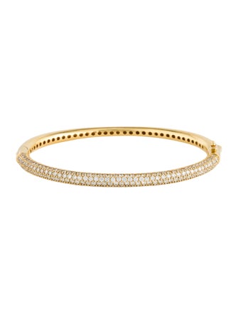 Kurt Wayne 18K 2.94ctw Diamond Hinged Bangle