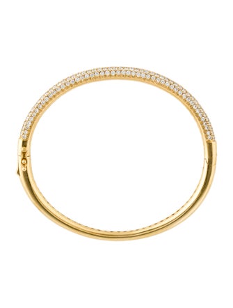 Kurt Wayne 18K 2.94ctw Diamond Hinged Bangle