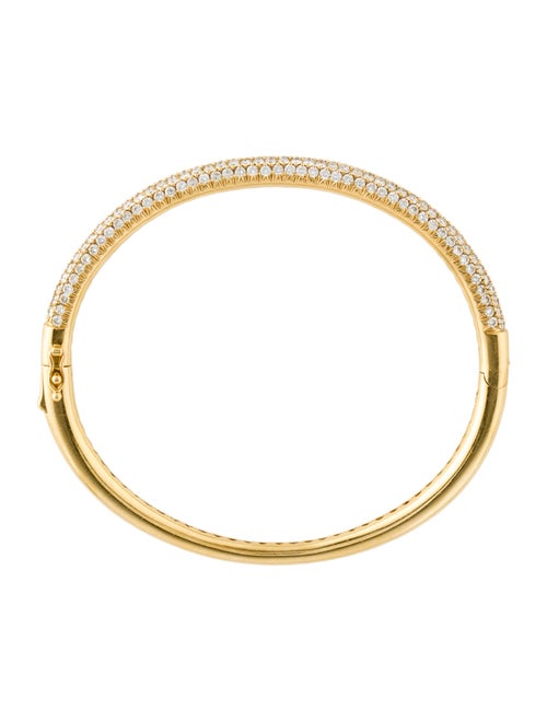 Kurt Wayne 18K 2.94ctw Diamond Hinged Bangle