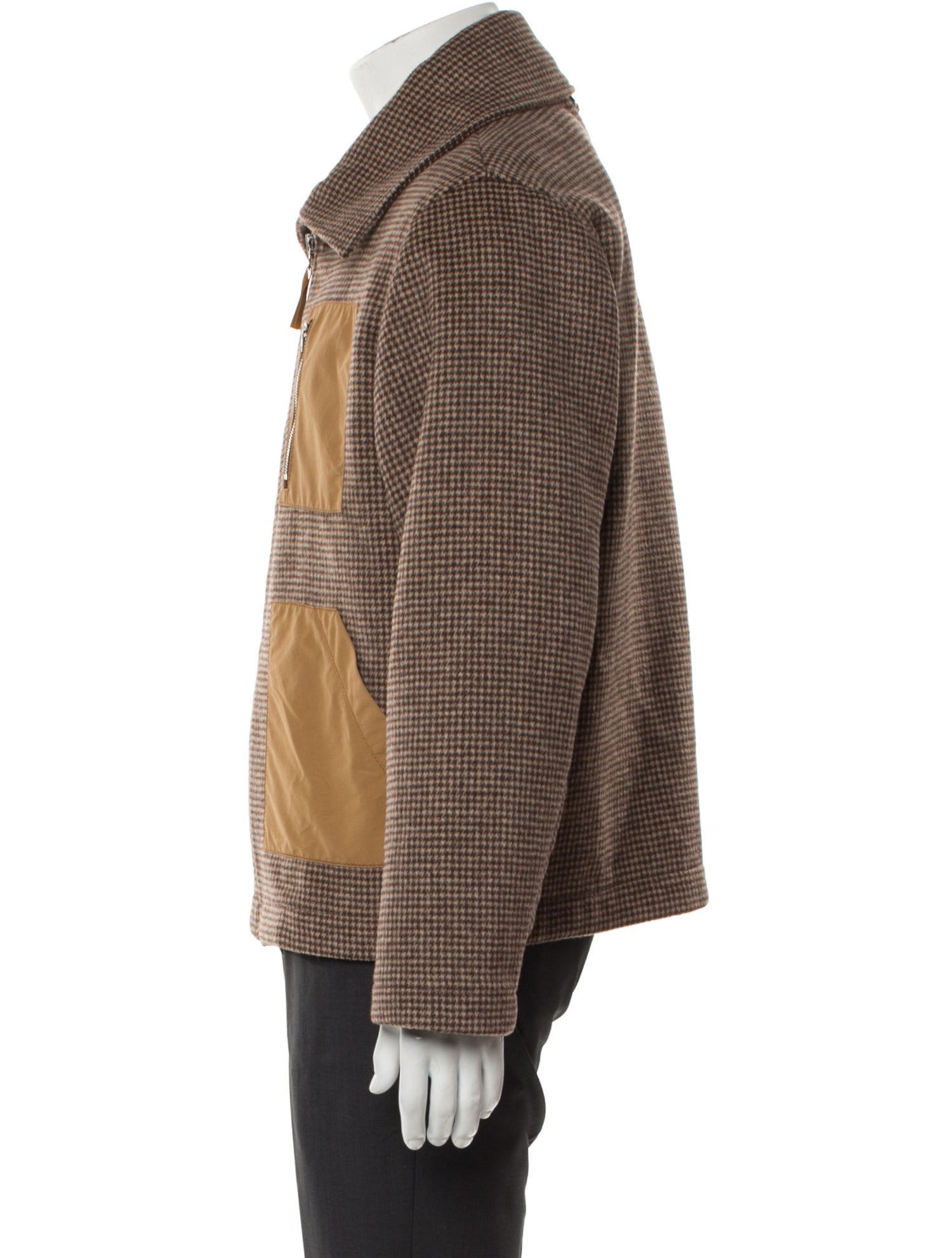 Private Policy Houndstooth Print Peacoat