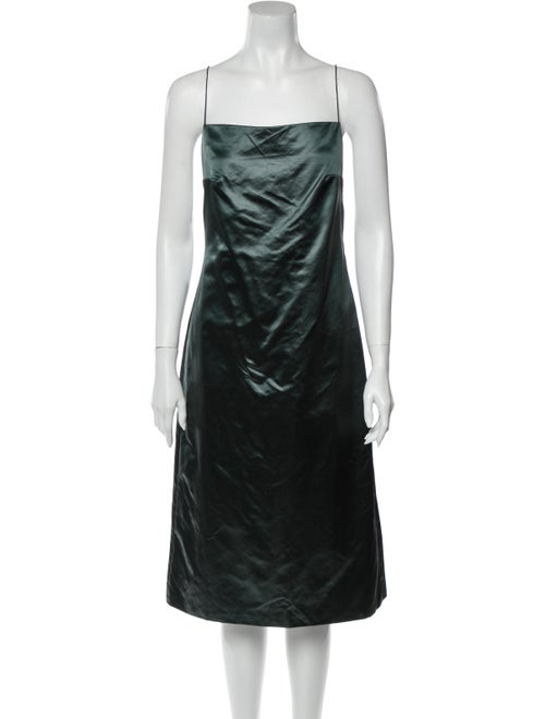 PRISCAVera Square Neckline Midi Length Dress w/ Ta