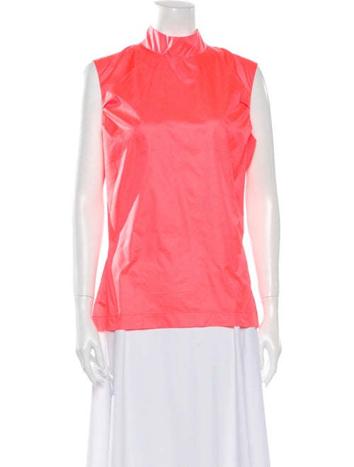PRISCAVera Mock Neck Sleeveless Blouse Pink