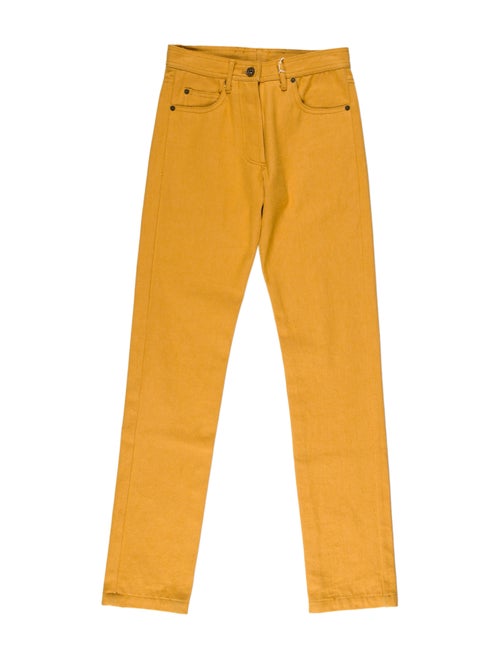 PRISCAVera Mid-Rise Straight Leg Jeans Yellow