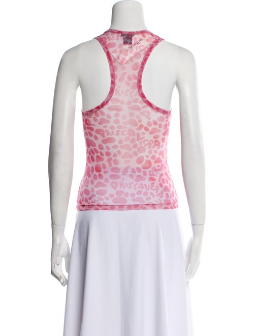 PRISCAVera Mesh Animal Print Top