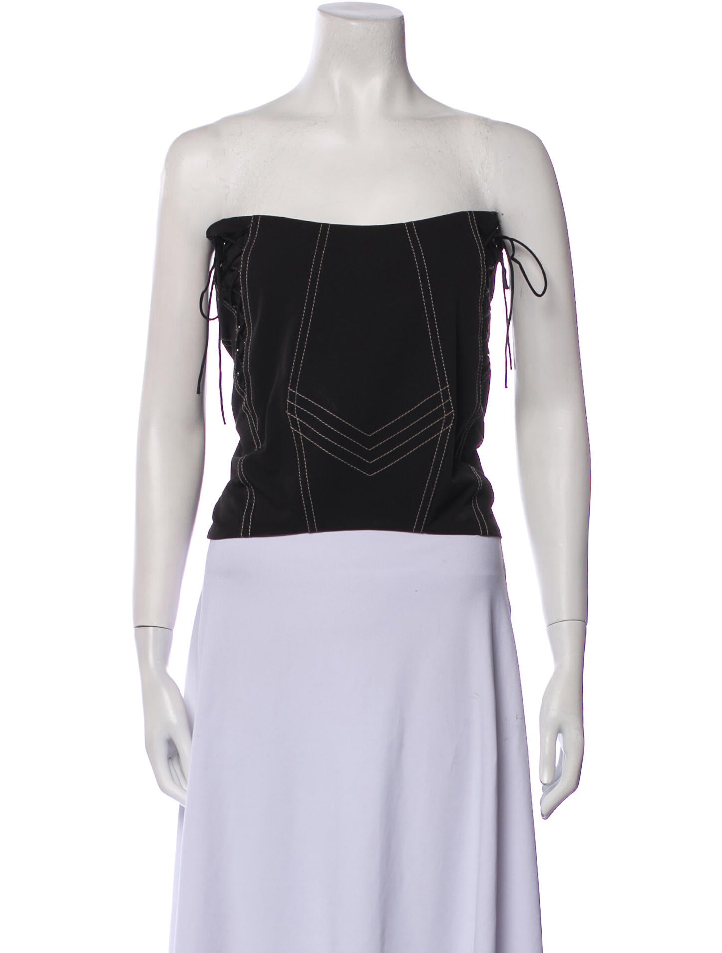 PRISCAVera Strapless Crop Top