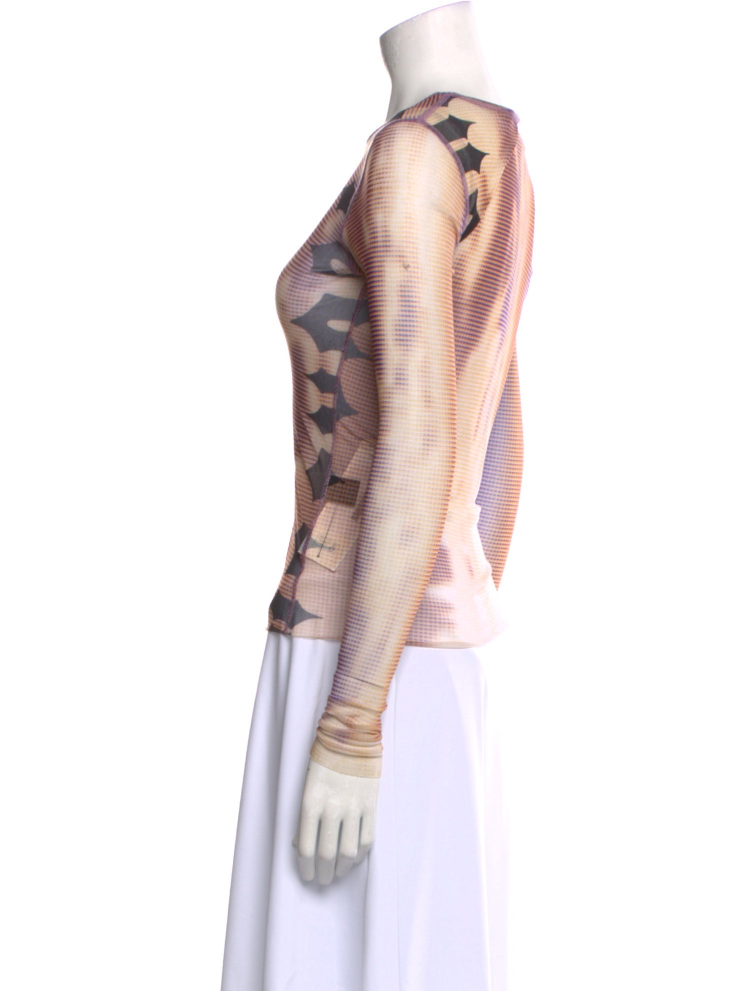 PRISCAVera Tie-Dye Print Bateau Neckline Top