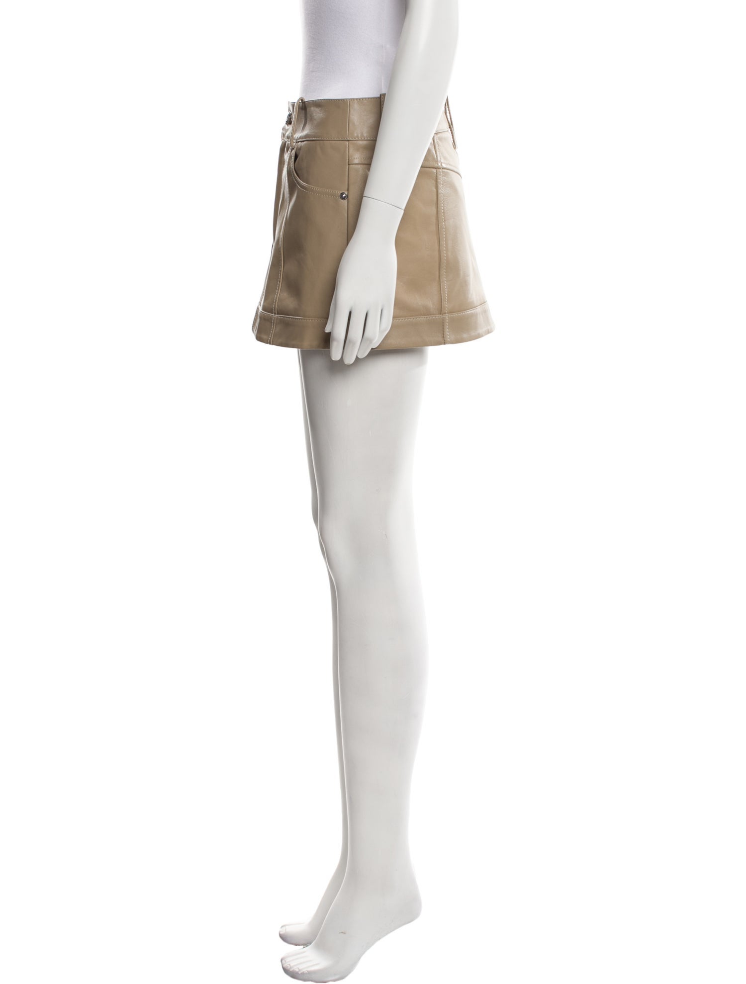 PRISCAVera Leather Mini Skirt w/ Tags