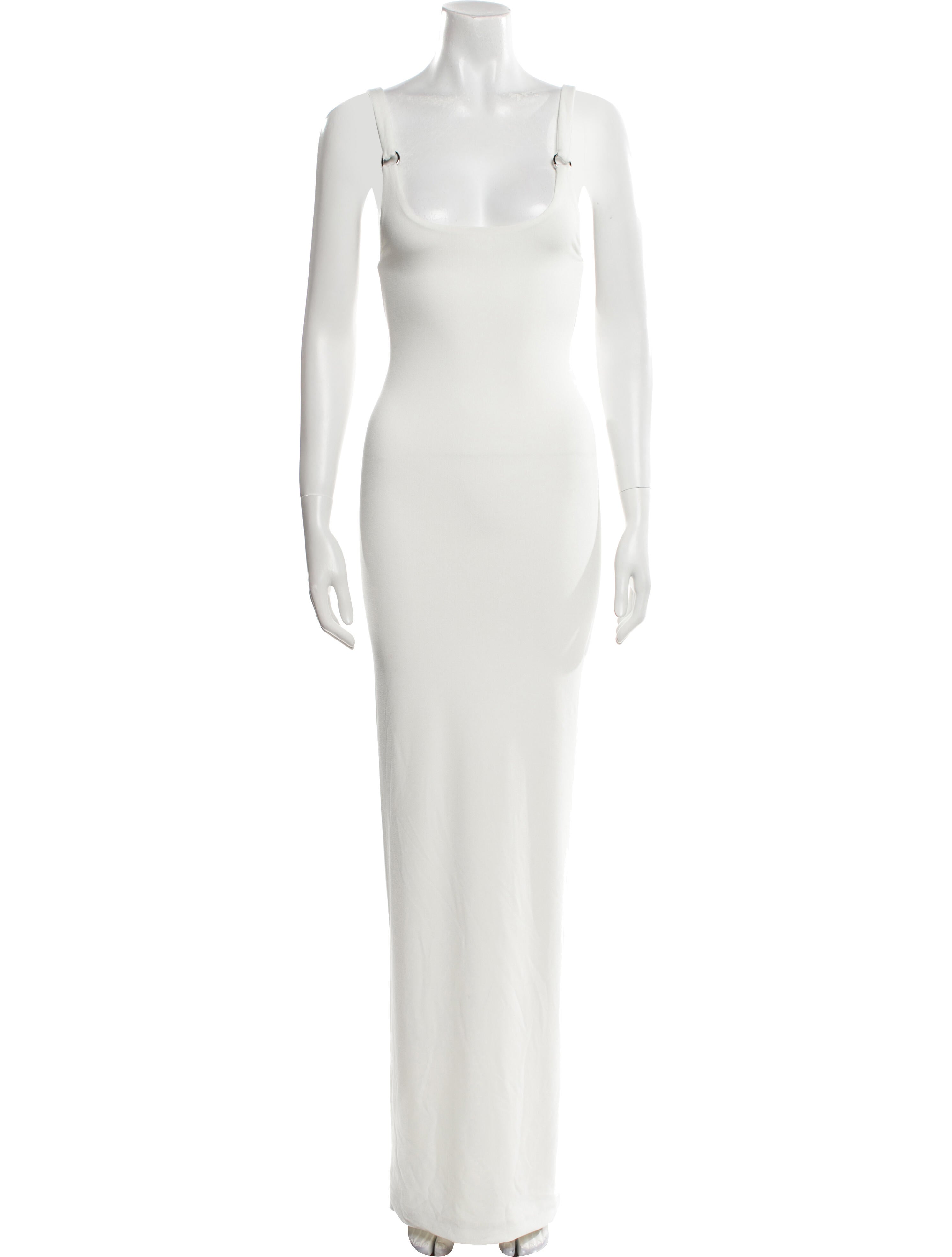 PRISCAVera Square Neckline Long Dress